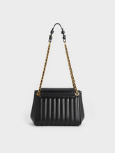 Charles & Ke*th -  Donna Crinkle-Effect Shoulder Bag - Black